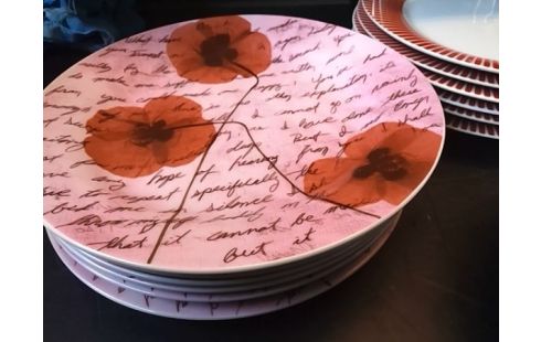 ASSIETTE A dessert fleurs le lot