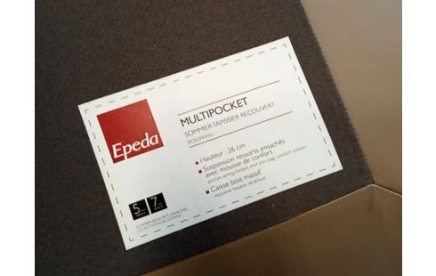 Lit boxspring pu beige 180/200 +tete de lit LIT