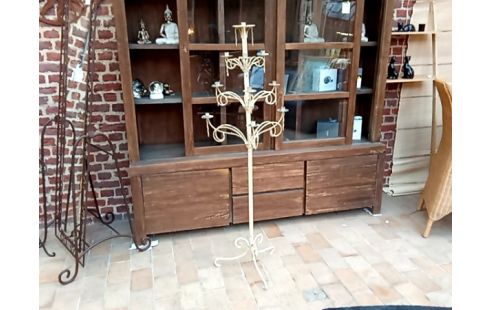 BOUGEOIR FER FORGE BEIGE