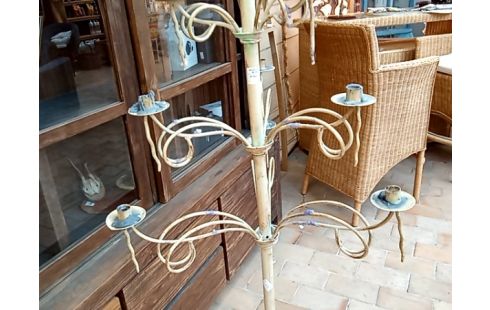 BOUGEOIR FER FORGE BEIGE