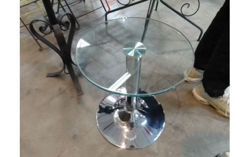 TABLE BASSE RONDE VERRE