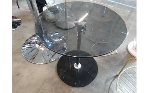 TABLE BASSE RONDE VERRE