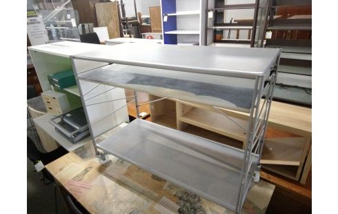 BUREAU ROULETTES METAL