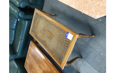 TABLE BASSE STYLE LOUIS XV CANNAGE VERRE