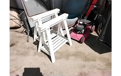 PAIRE DE TRETEAUX BLANC