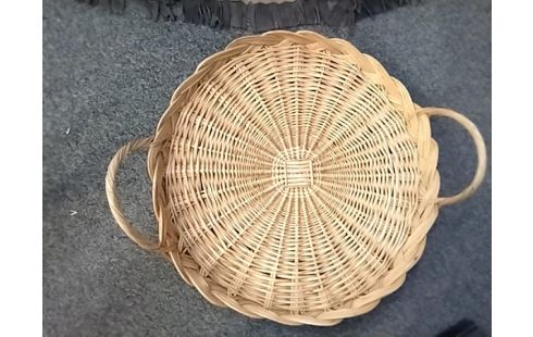 PLATEAU 2 anses rotin