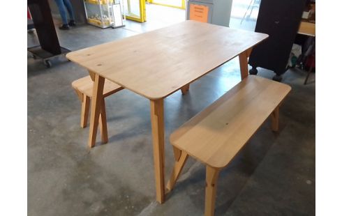 TABLE + BANC BOIS