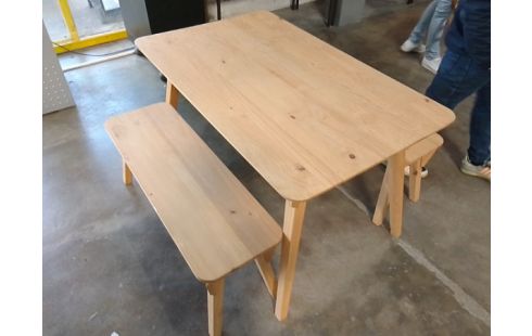 TABLE + BANC BOIS