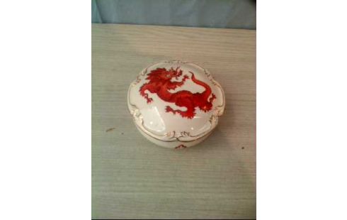 ZUCKERDOSE <ROSENTHAL> ROTER DRACHE PORZELLAN