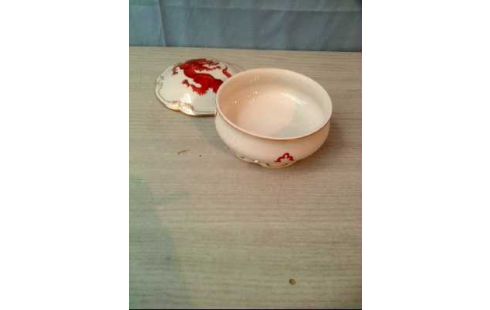 ZUCKERDOSE <ROSENTHAL> ROTER DRACHE PORZELLAN