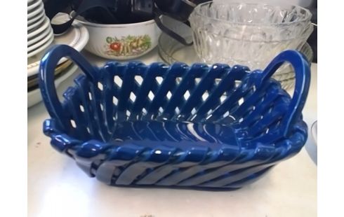 PANIER PORCELAINE BLEU