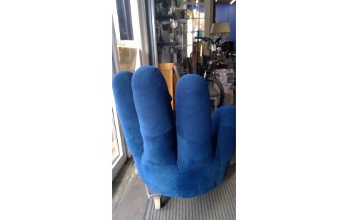 STOEL HAND BLAUW