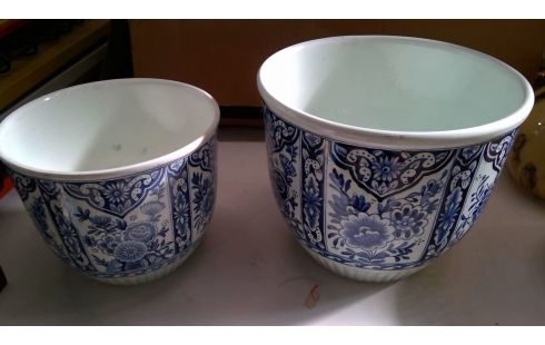 PLANTENHOUDER 2STUKS P.RAGOUT DELFTS DECOR