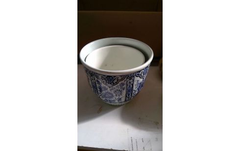 PLANTENHOUDER 2STUKS P.RAGOUT DELFTS DECOR