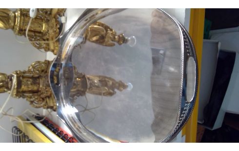 VERZILVERD DIENBLAD COPPE