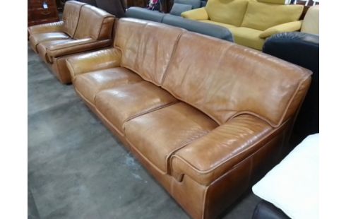 CANAPE STYLE CLUB CUIR 3 PLACES