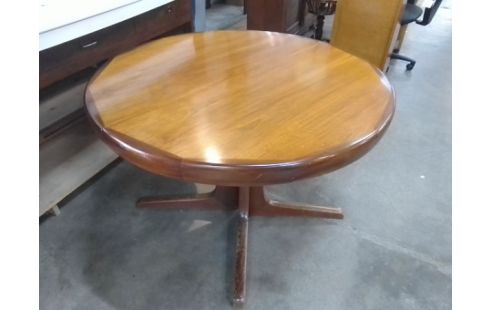 TABLE RONDE BAUMANN BOIS MASSIF 2 ALLONGES