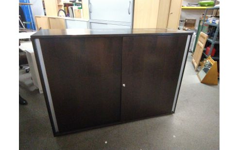 ARMOIRE DE BUREAU BASSE TEINTE FONCÉE