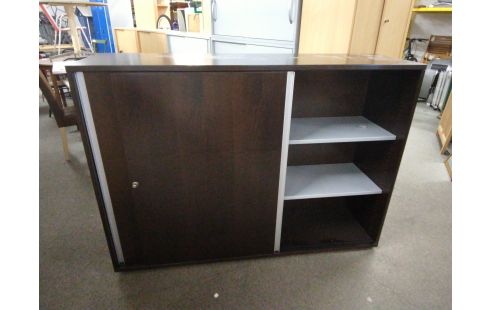 ARMOIRE DE BUREAU BASSE TEINTE FONCÉE