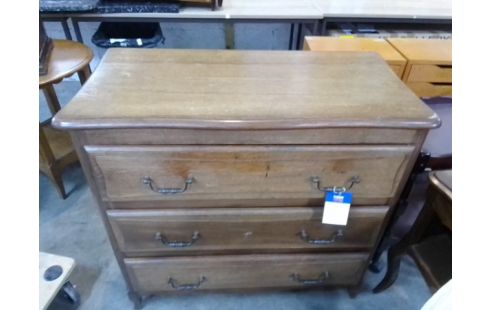 COMMODE BOIS 3 TIROIRS