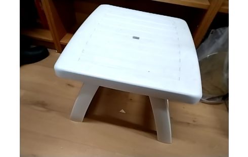 TABLE BASSE Jardin pvc blanche