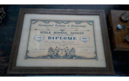 CADRE DIPLOME 1926