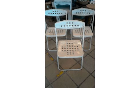 CHAISES PLIANTES VINTAGE LOT DE 3