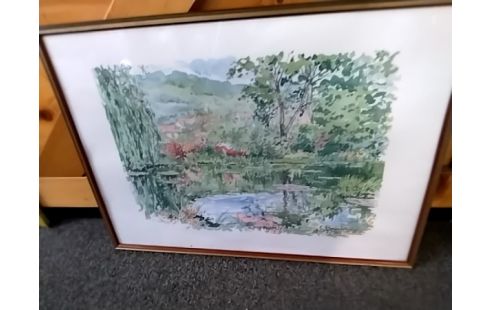 CADRE SOUS VERRE ETANG