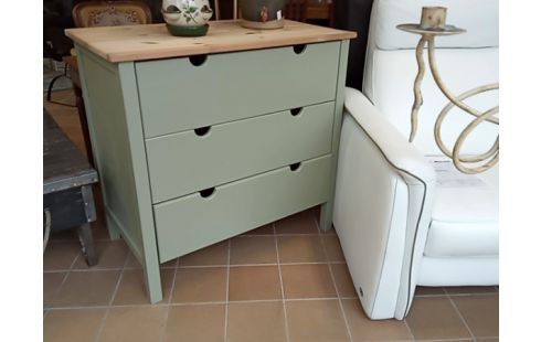 COMMODE PATINE VERTE À TIROIRS