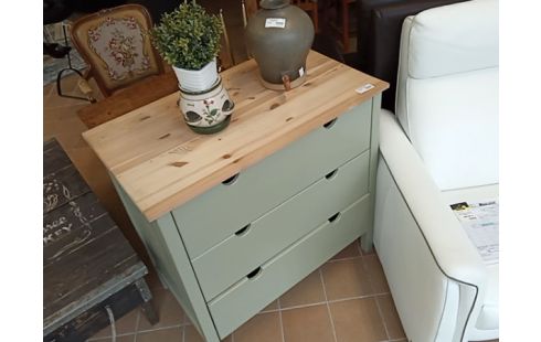 COMMODE PATINE VERTE À TIROIRS