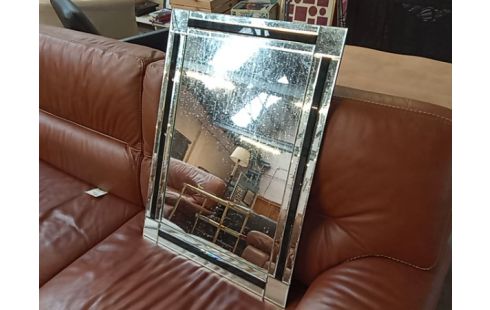 MIROIR PATINE NOIR ET ARGENT