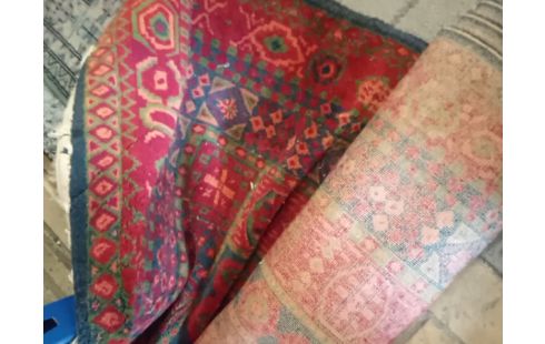 TAPIS VINTAGE TON BORDEAU