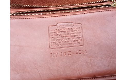 SAC BANDOULIERE cuir camel coach