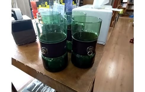 VERRES LOT DE 4 STYLE MÉDIÉVALE