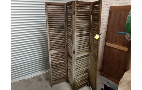 PARAVENT EN BOIS 4 PANNEAUX