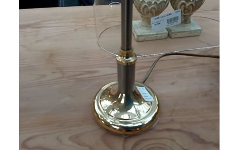 LAMPE SUR PIED CHROME ET DORE LA PAIRE