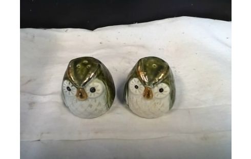 SALIERE ET POIVRIER CHOUETTES