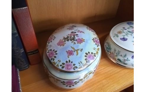 BONBONNIERE FLEURS ROSES LIMOGE