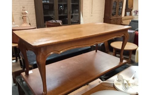 TABLE BASSE CHENE MIEL STYLE LOUIS XV