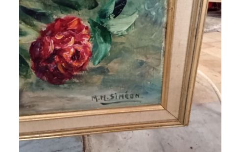 HUILE SUR TOILE ROSES