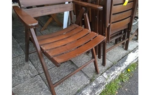 LOT DE CHAISES BOIS PLIANTE