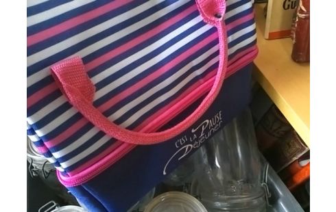 GLACIERE PETITE ROSE+ TUPPERWARE + COUVERT