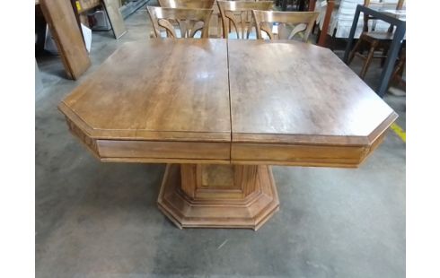 TABLE GUERIDON 2 ALLONGES + PIEDS EN L'ETAT