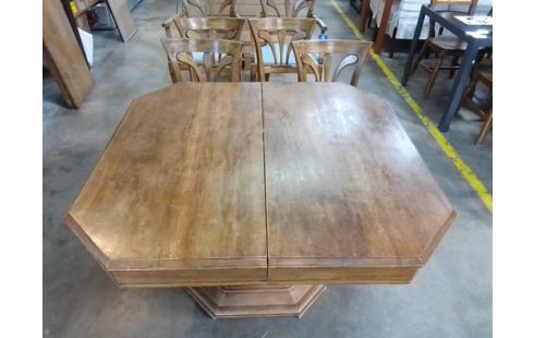 TABLE GUERIDON 2 ALLONGES + PIEDS EN L'ETAT