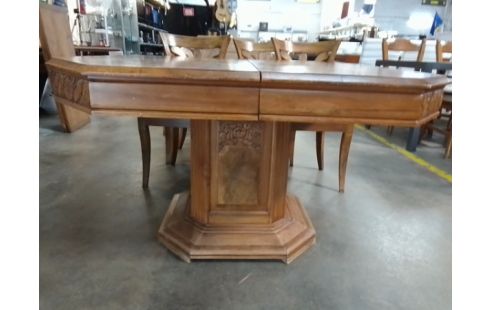 TABLE GUERIDON 2 ALLONGES + PIEDS EN L'ETAT