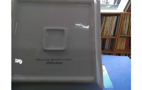 ASSIETTE BLEUE + 2 PETITES PHILIPPE DESHOULIERES