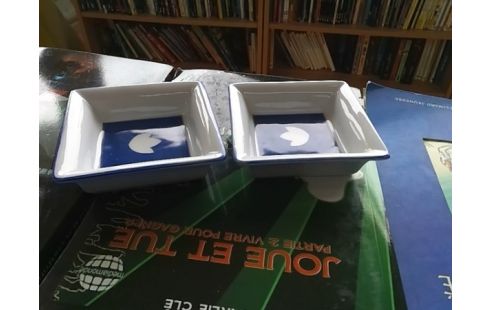 ASSIETTE BLEUE + 2 PETITES PHILIPPE DESHOULIERES