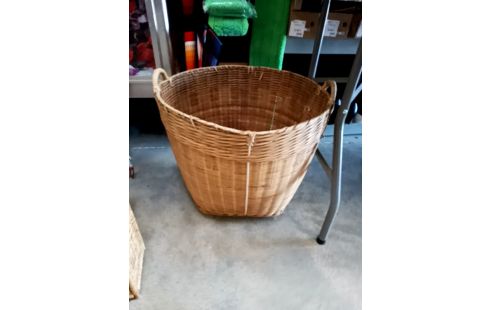 PANIERE A LINGE OSIER RAFIA