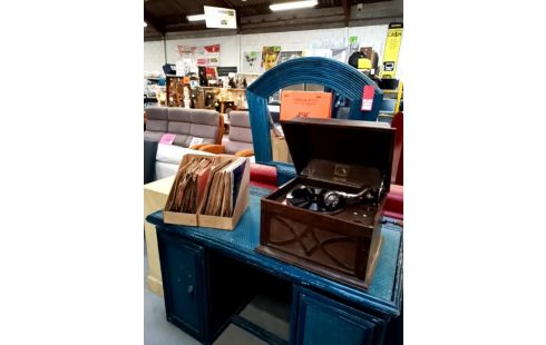 PHONOGRAPHE LA VOIX DE SON MAÎTRE +DISQUES