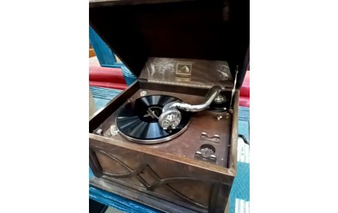 PHONOGRAPHE LA VOIX DE SON MAÎTRE +DISQUES
